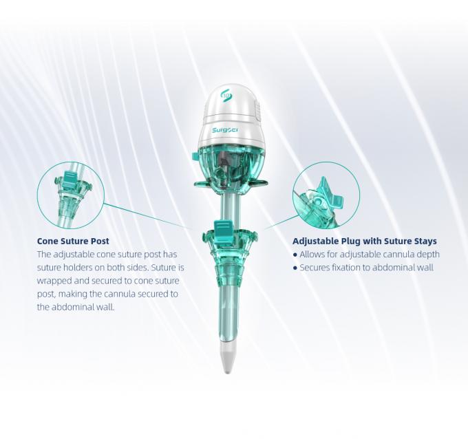 लैप्रोस्कोपिक सर्जरी के लिए डिस्पोजेबल हैसन ब्लैडलेस ट्रोकार एंड कैनुला 3