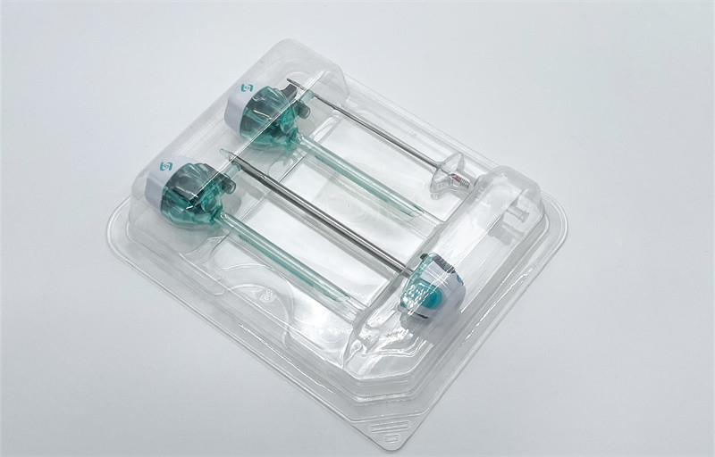 सर्जरी के लिए एकल उपयोग प्लास्टिक डिस्पोजेबल ट्रोकार किट और वेरेस सुई