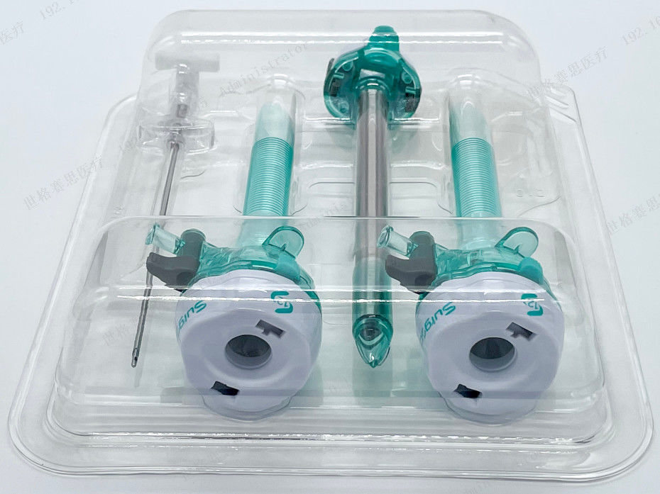 इंडोस्कोपिक सर्जिकल उपकरण डिस्पोजेबल ट्रोकार सेट 12 मिमी ऑप्टिकल ट्रोकार किट